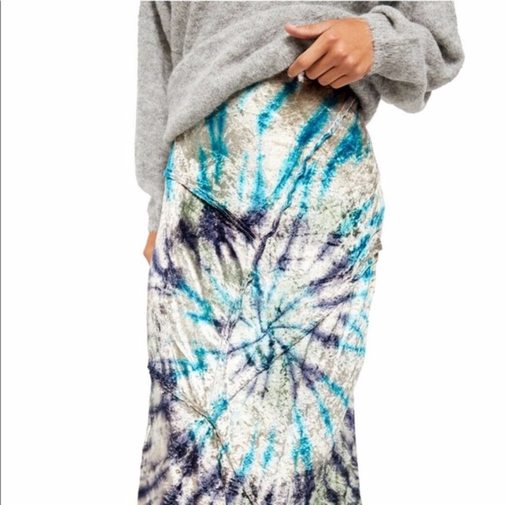 Free People Bali Serious Swagger Velvet Tie-Dye